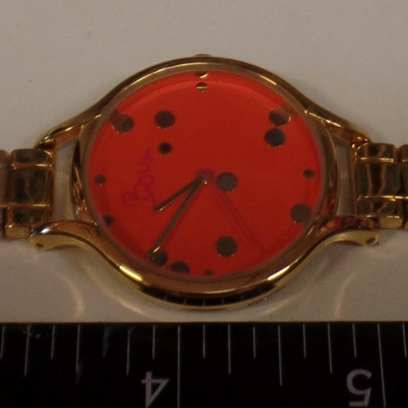 Boum Golftone Orange Face Watch 8" Pre Owned Condi - Picture 3 of 11